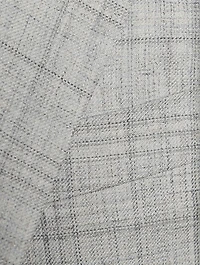 Windowpane Single-Breasted Jacket