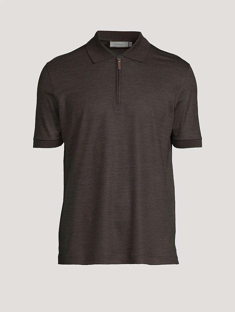 Wool Fleece Polo Shirt