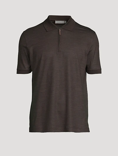 Wool Fleece Polo Shirt