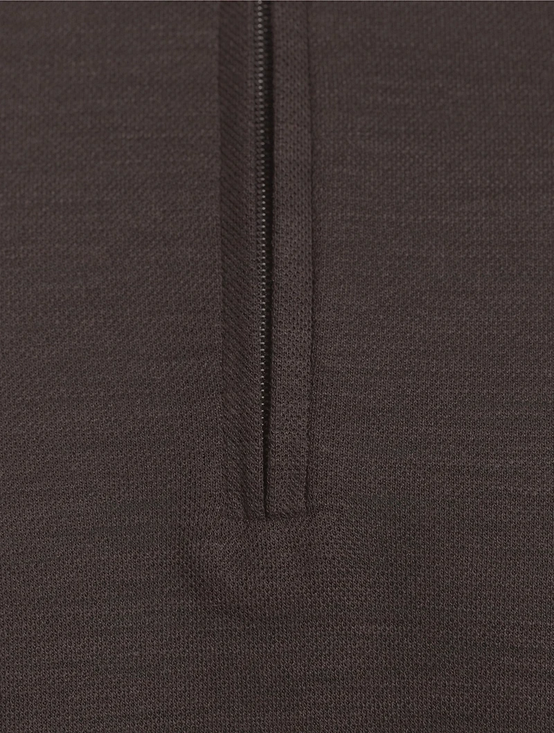 Wool Fleece Polo Shirt