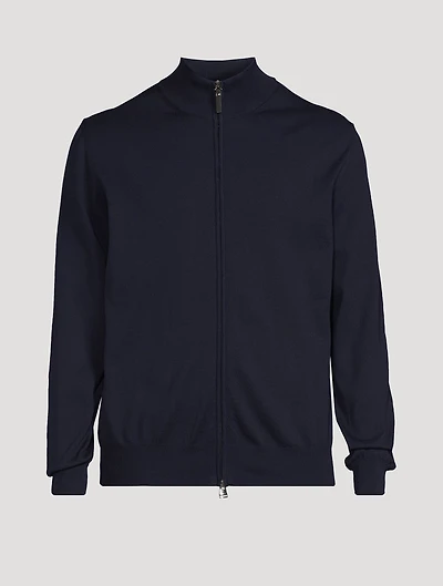 High-Neck Zip Sweater