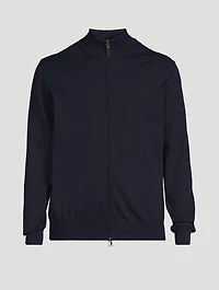 High-Neck Zip Sweater