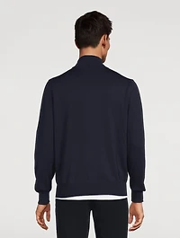 High-Neck Zip Sweater