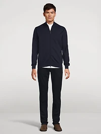 High-Neck Zip Sweater