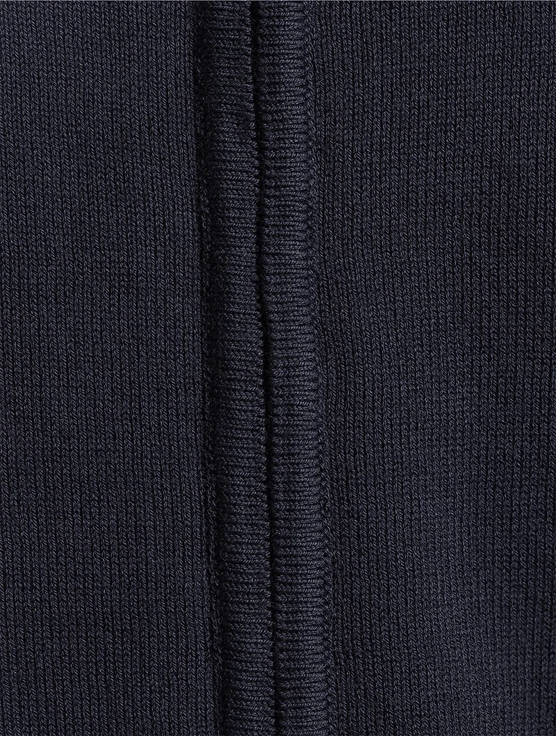 High-Neck Zip Sweater