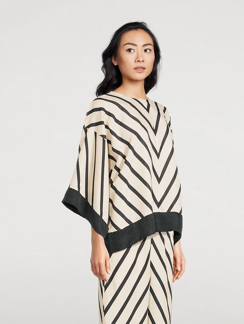 Cicie Blouse Stripe Print