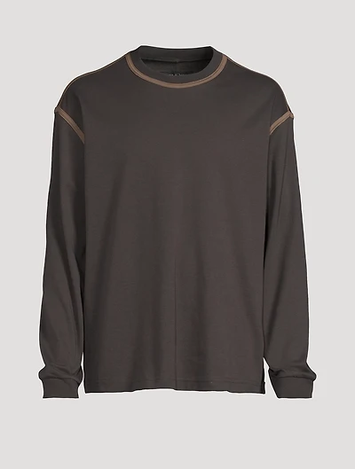 Contrast-Trim Long-Sleeve T-Shirt