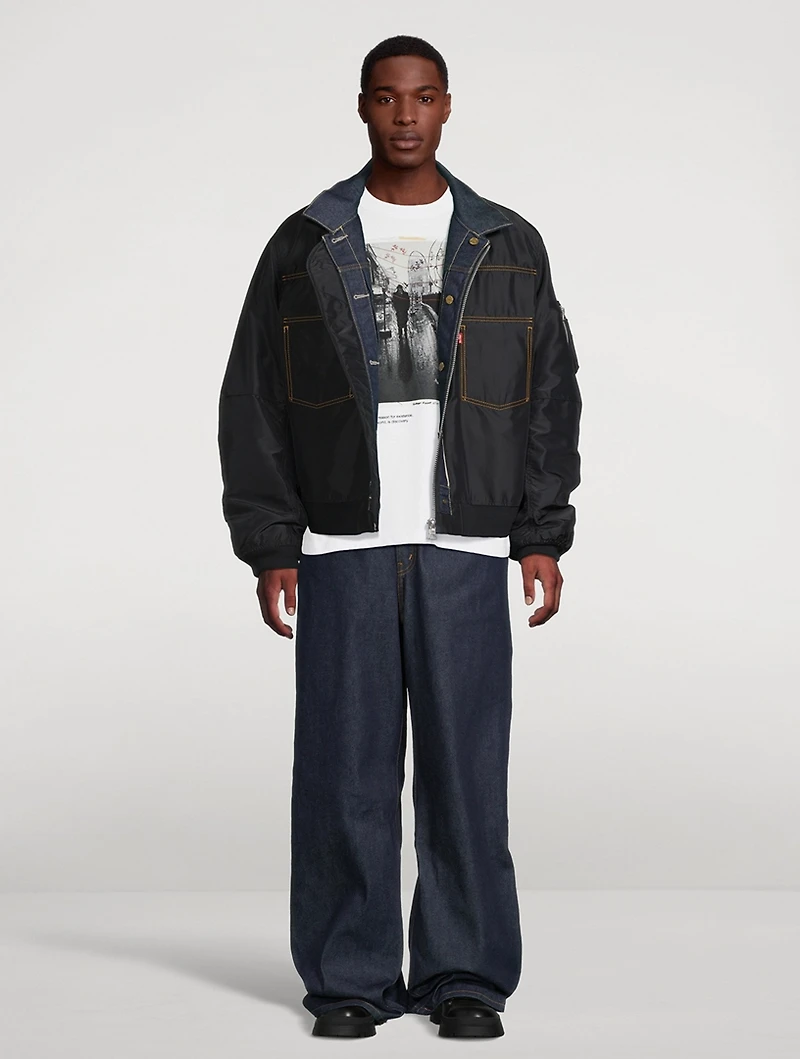 sacai x Levi's® Nylon And Denim Jacket