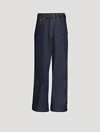sacai x Levi's Wide-Leg Belted Jeans