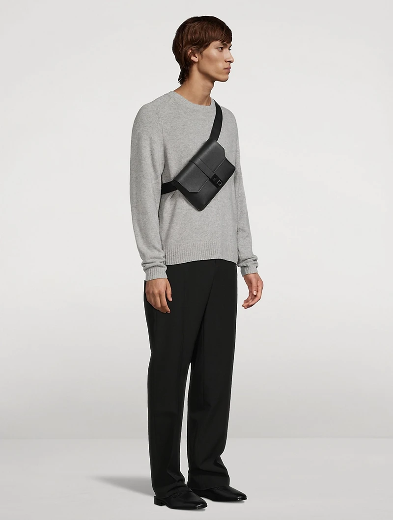 Gancini Leather Belt Bag