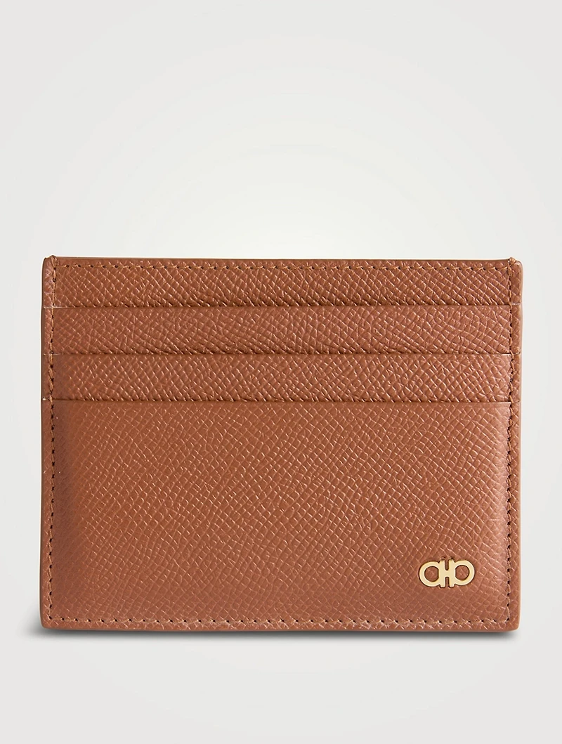 Gancini Leather Card Holder