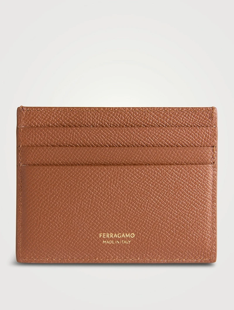Gancini Leather Card Holder