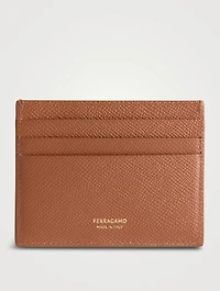 Gancini Leather Card Holder