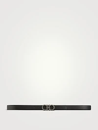 Gancini Leather Reversible Belt