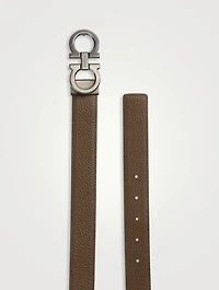 Gancini Leather Reversible Belt