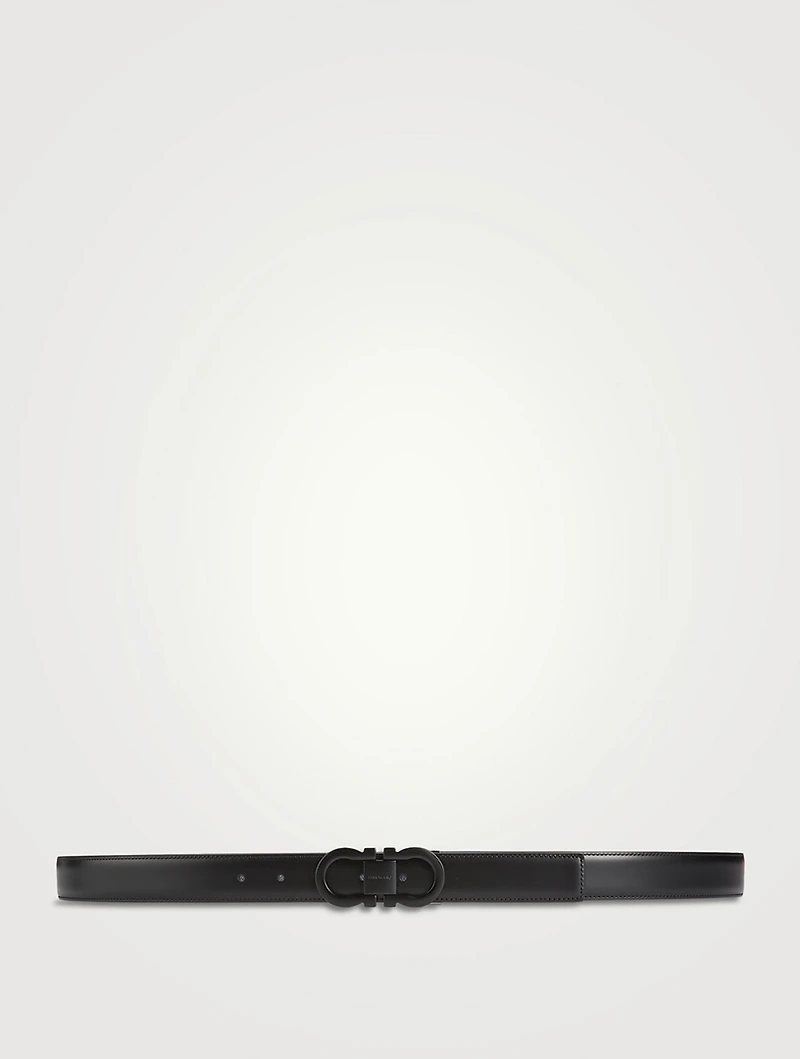 Gancini Leather Reversible Belt