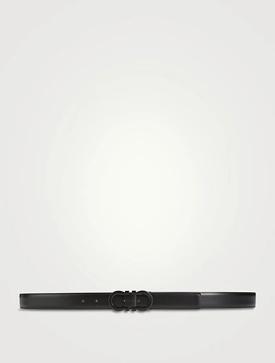 Gancini Leather Reversible Belt