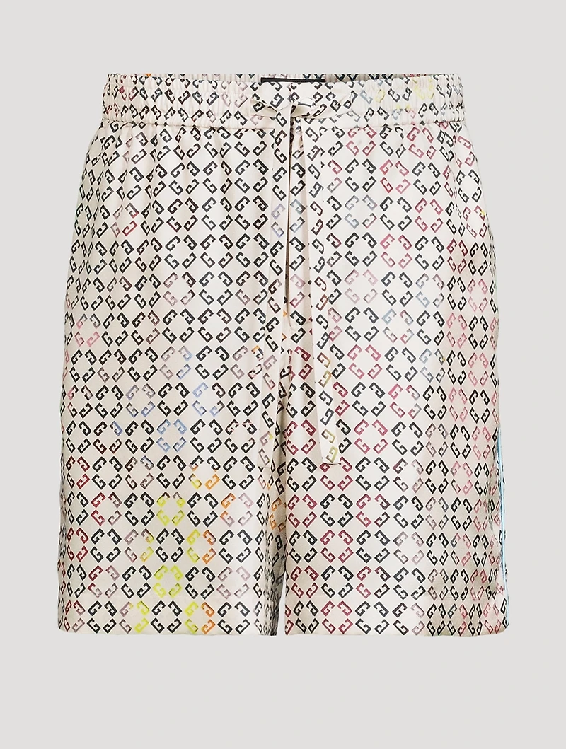 Monogram Silk Shorts
