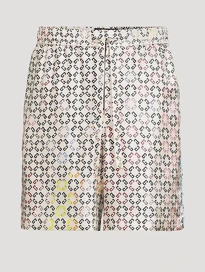Monogram Silk Shorts