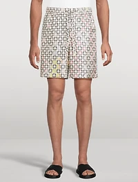 Monogram Silk Shorts