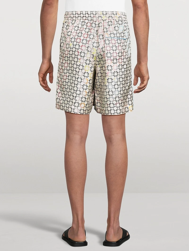 Monogram Silk Shorts