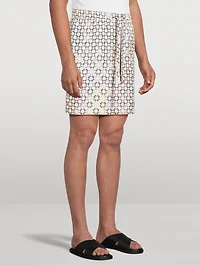 Monogram Silk Shorts