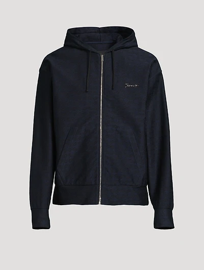 Monogram Jacquard Zip Hoodie