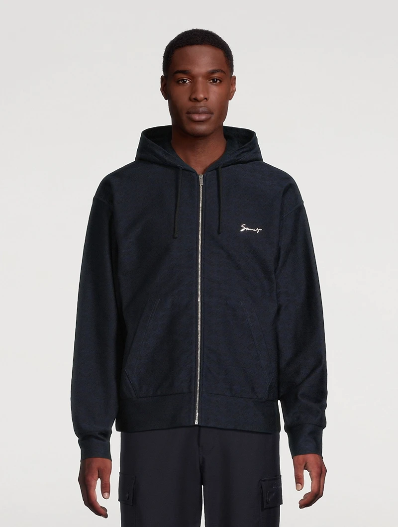 Monogram Jacquard Zip Hoodie