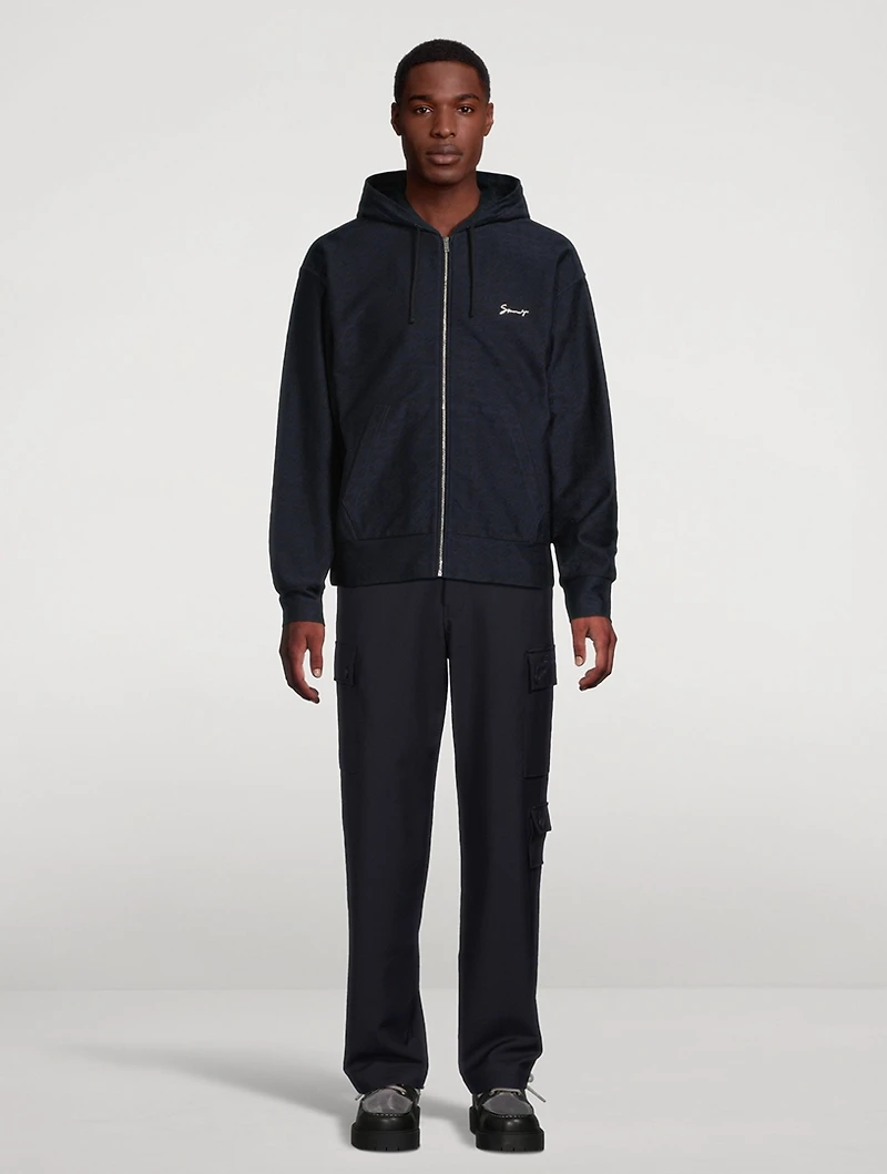Monogram Jacquard Zip Hoodie