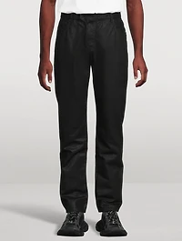 Coated Denim Straight-Leg Jeans