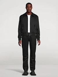 Coated Denim Straight-Leg Jeans