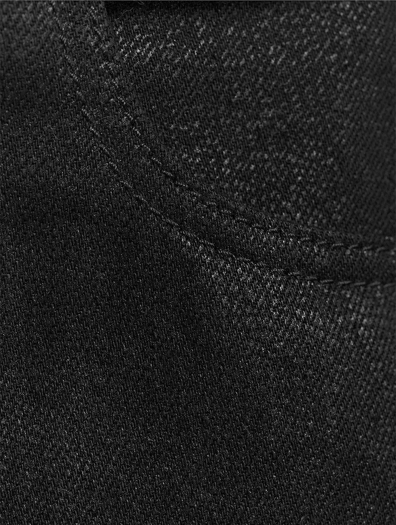 Coated Denim Straight-Leg Jeans