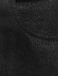 Coated Denim Straight-Leg Jeans
