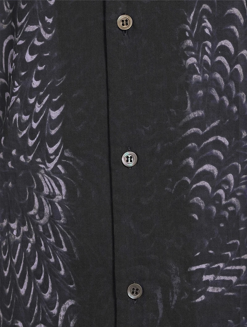 Boxy Short-Sleeve Shirt Paste Paper Print