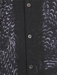 Boxy Short-Sleeve Shirt Paste Paper Print