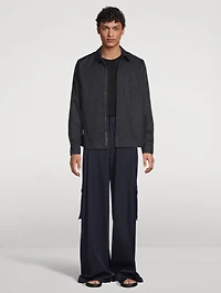 Wool Pleated Wide-Leg Pants