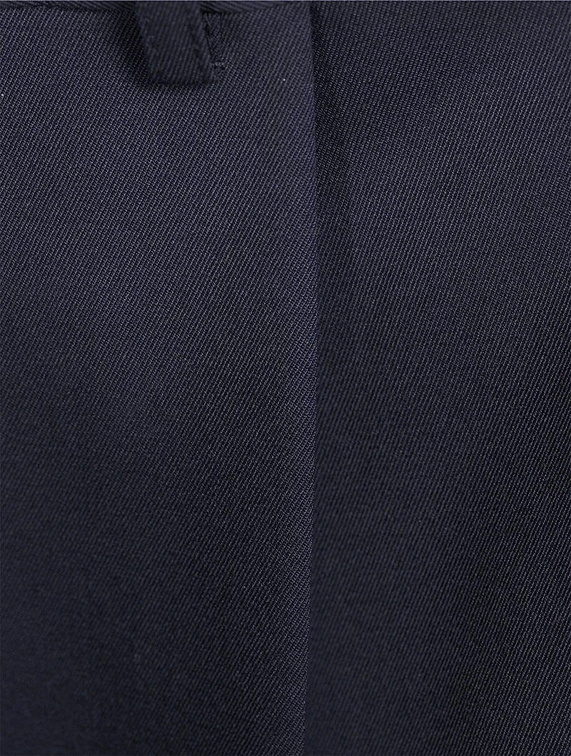 Wool Pleated Wide-Leg Pants