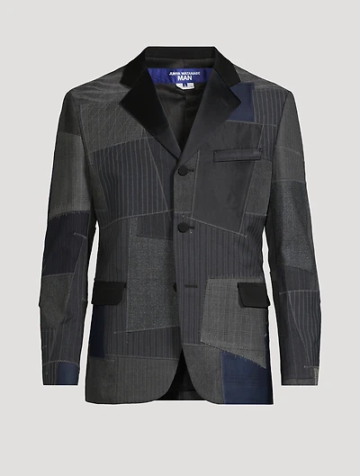 Mixed-Media Patchwork Jacket