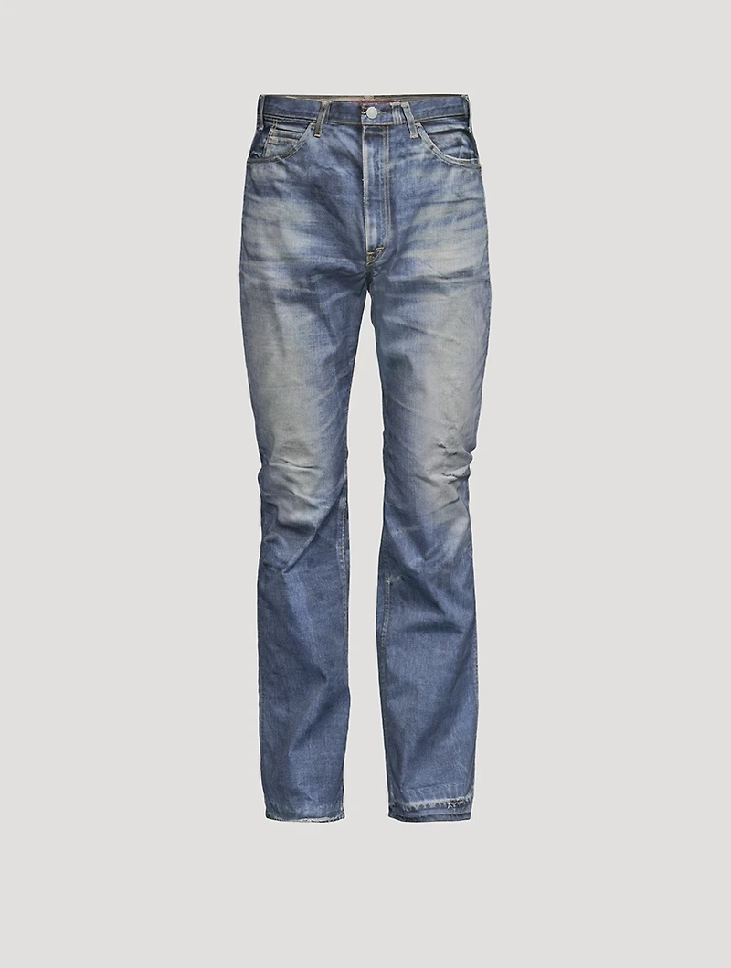 Nylon Twill Inkjet-Printed Slim-Leg Pants