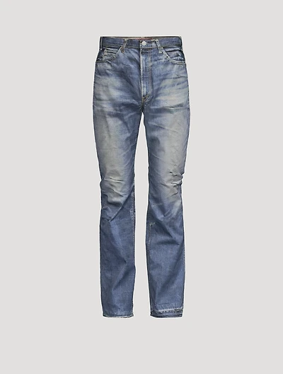 Nylon Twill Inkjet-Printed Slim-Leg Pants