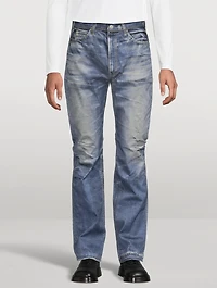 Nylon Twill Inkjet-Printed Slim-Leg Pants