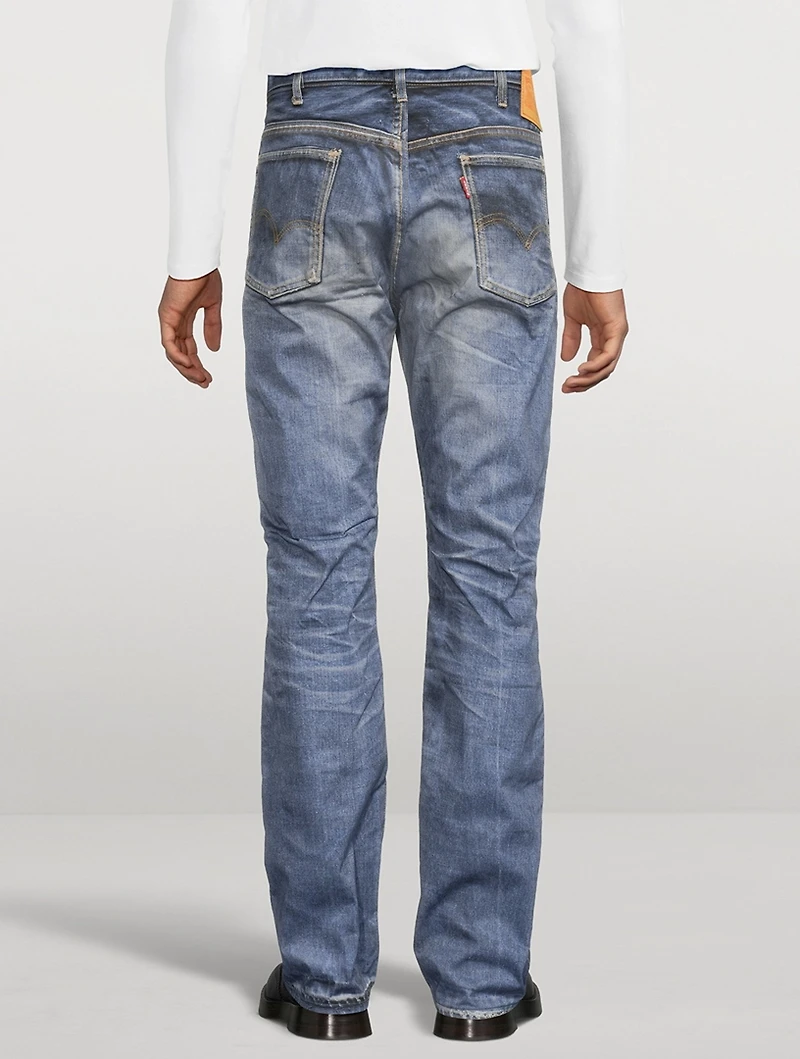 Nylon Twill Inkjet-Printed Slim-Leg Pants