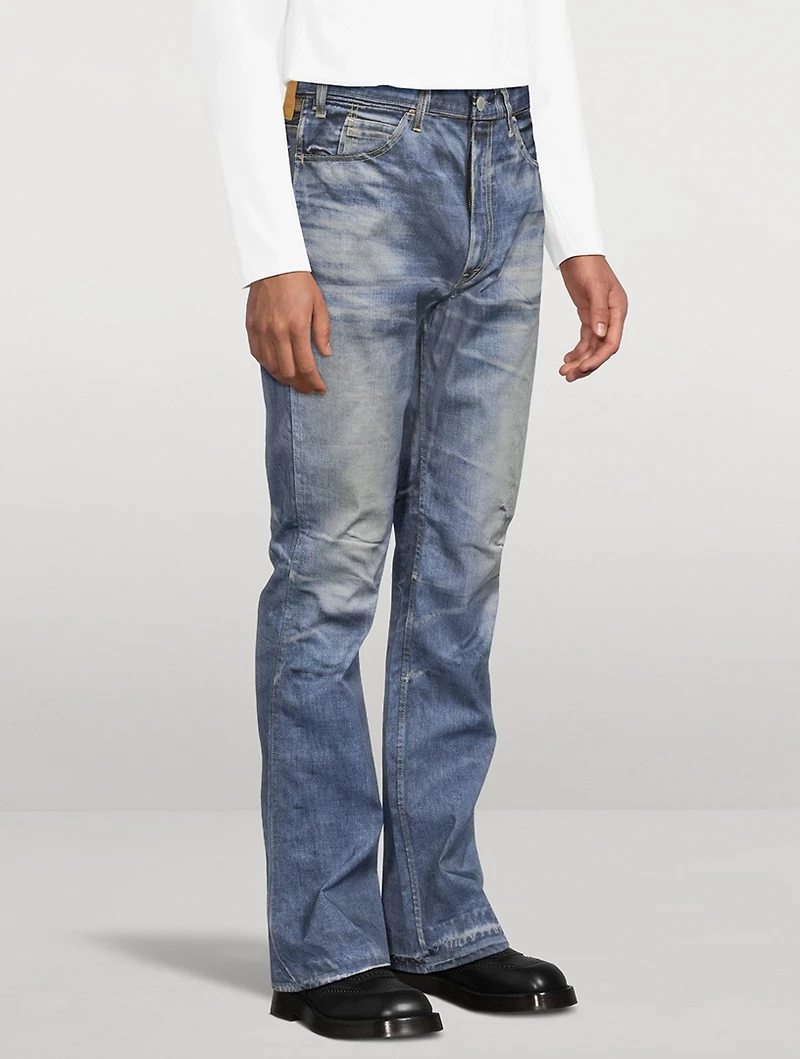 Nylon Twill Inkjet-Printed Slim-Leg Pants