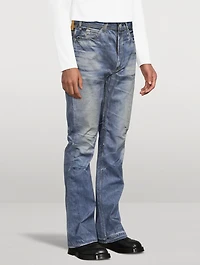 Nylon Twill Inkjet-Printed Slim-Leg Pants