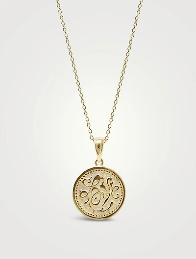 Love Letter 14K Gold Mini Royal Love Medallion Necklace