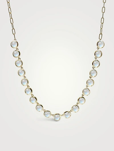 Mélia Kim 14K Gold Tennis Necklace With Moonstone