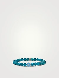 Jac + Jo Soul Silver Apatite Bracelet With Evil Eye Charm