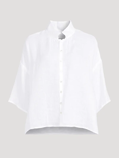 Short-Sleeve Linen Shirt