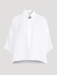 Short-Sleeve Linen Shirt