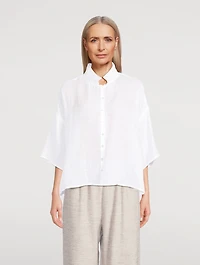Short-Sleeve Linen Shirt
